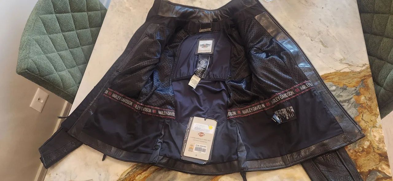 Harley Davidson Jaqueta de couro feminina  - Foto 3