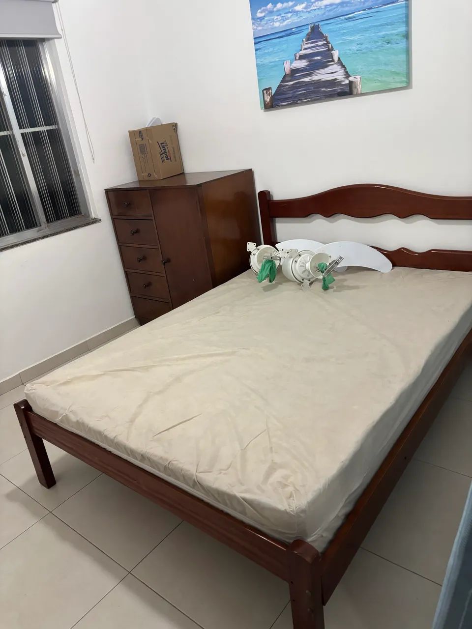 Cama casal em madeira - Foto 3