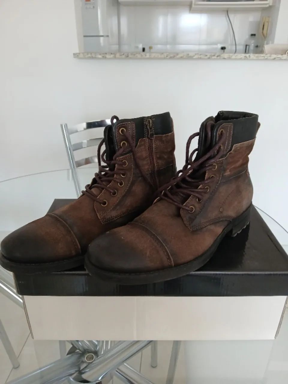 Bota marrom em couro legítimo - Fascar - Foto 2
