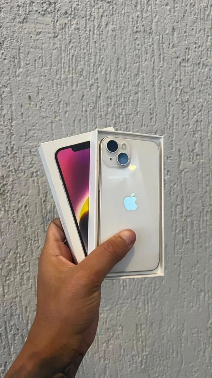 iPhone 13   Bateria 100%  Com caixa  Cabo  Película e capinha