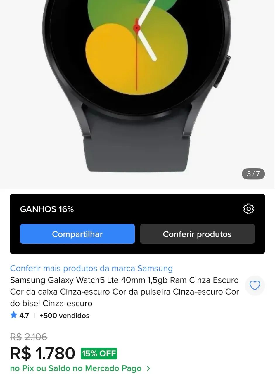 Samsung Galaxy Watch5 Bt 40mm Cinza Escuro - Foto 4