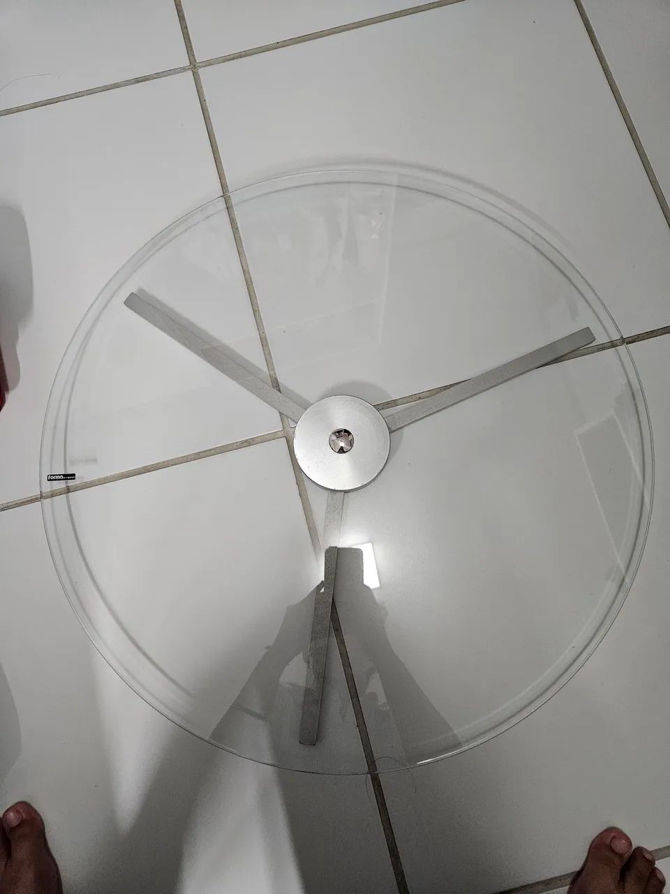 Bailarina Prato Tampo Giratório de Vidro 60cm 