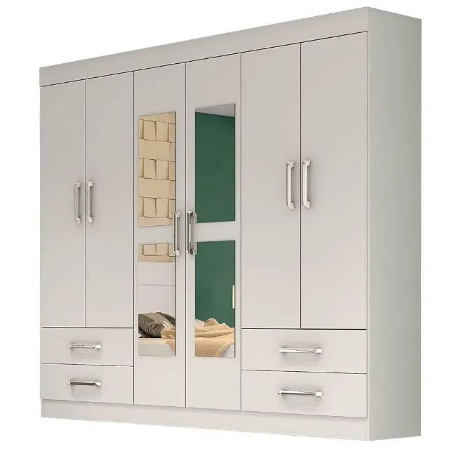 Guarda Roupa Hercules com 6 Portas 4 Gavetas e Espelho - Foto 3