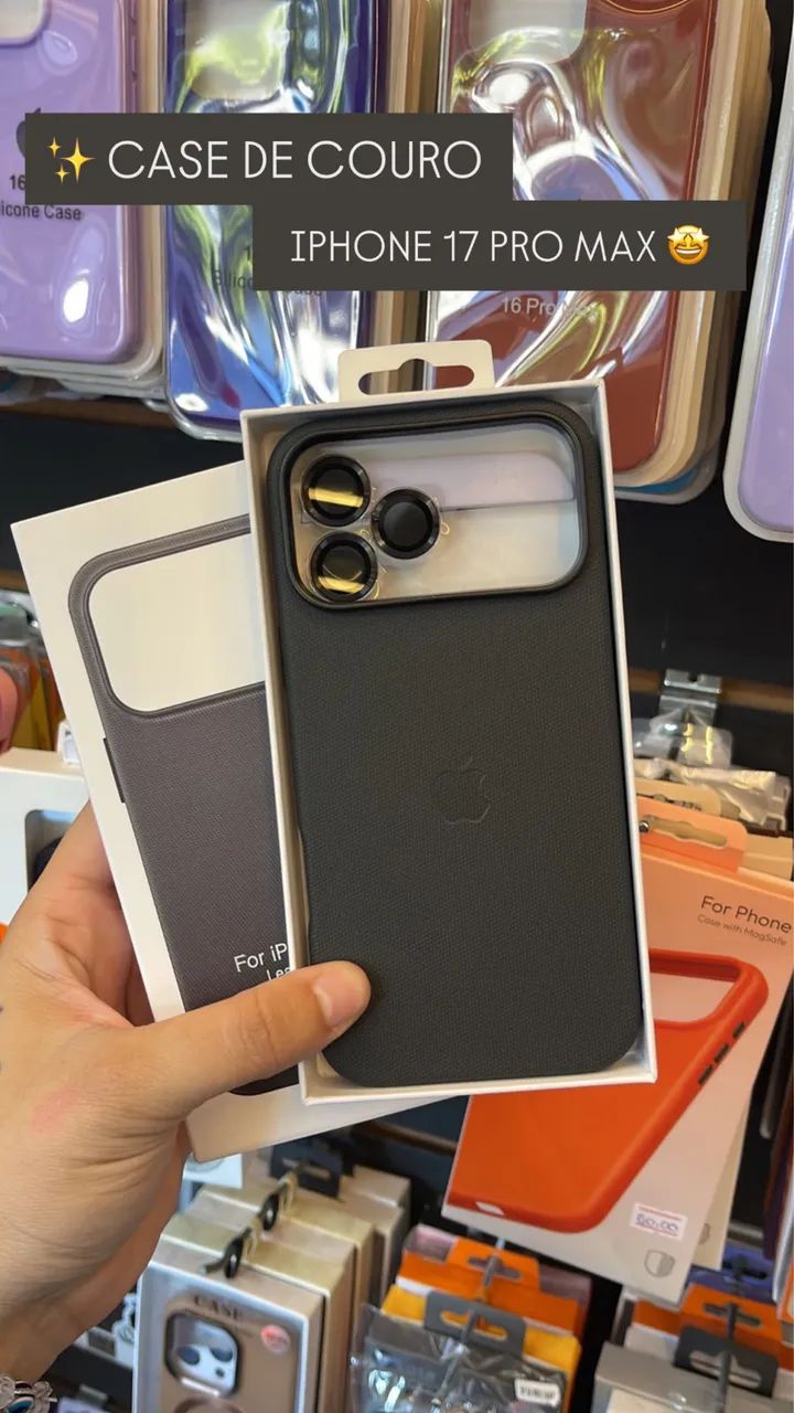 CASES DE COURO PARA IPHONE 17 PRO MAX  - Foto 2