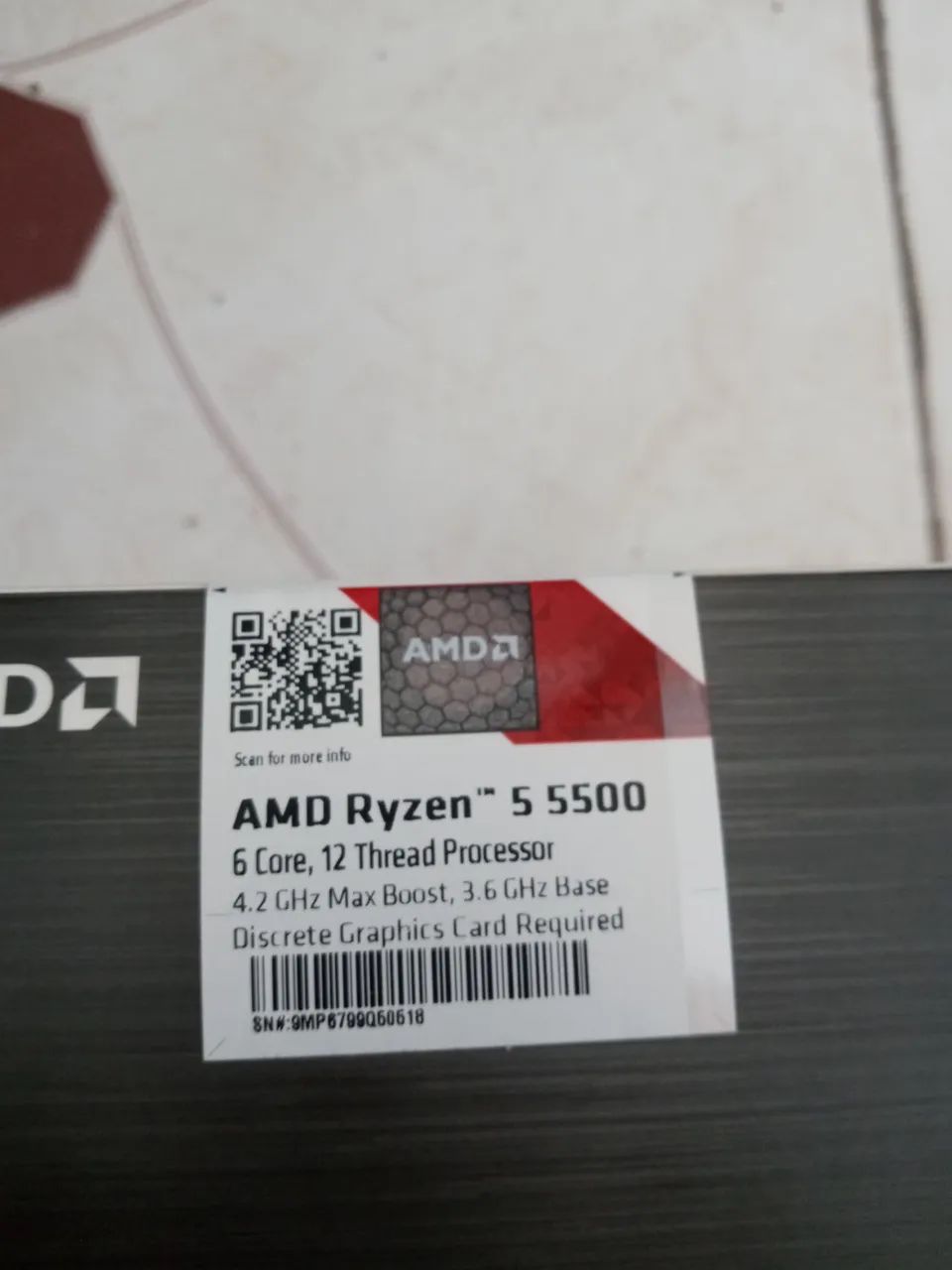 RYZEN 5 5500 NOVO NA CAIXA - Foto 2