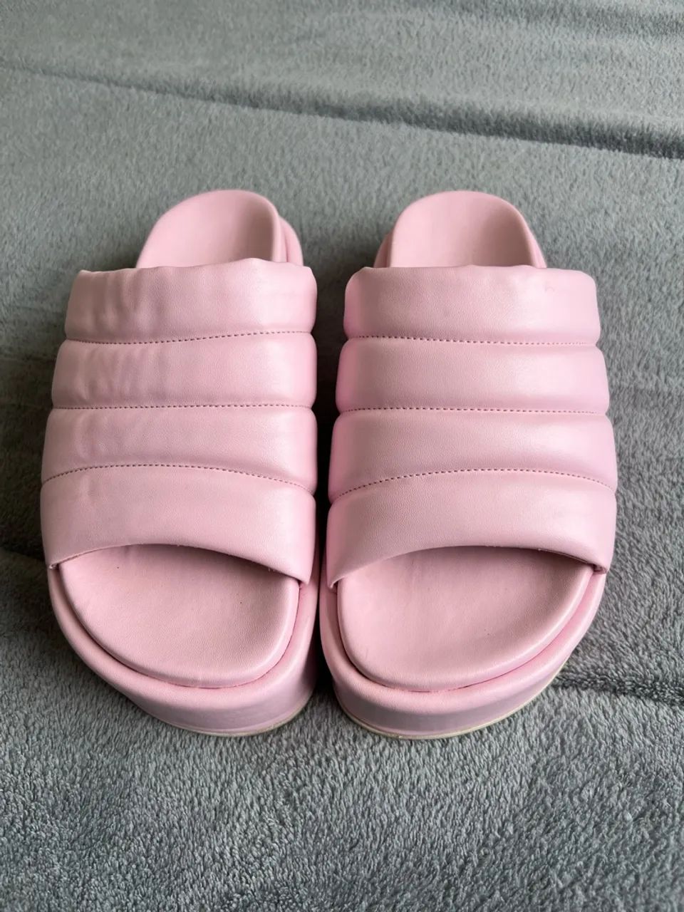 Tamanco Flatform Puffer UseHitzz Rosa - 37 - Foto 3