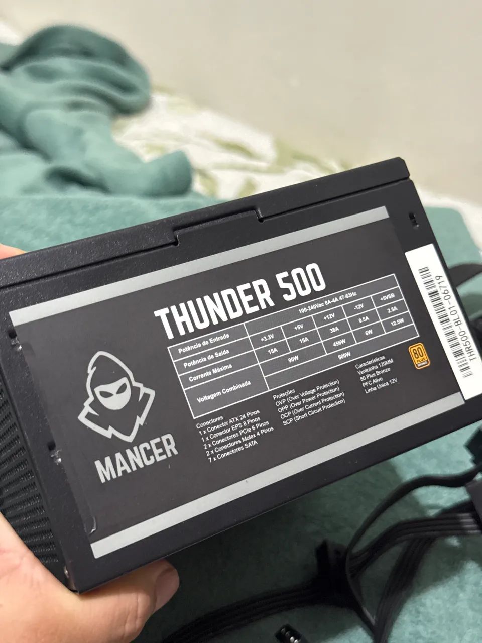 Fonte 500w 80 plus bronze mancer thunder - Foto 5