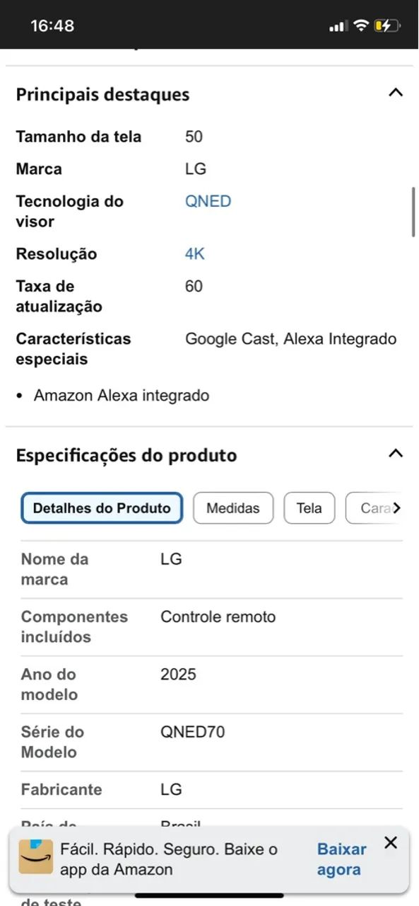 Smart tv LG 50 polegadas 4K UHD  - Foto 2