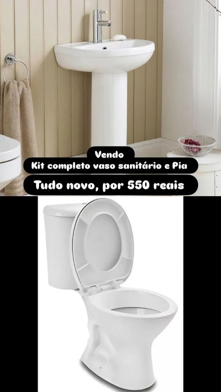 Vendo Vaso sanitário+Pia (PEDESTAL) COMPLETOS 
