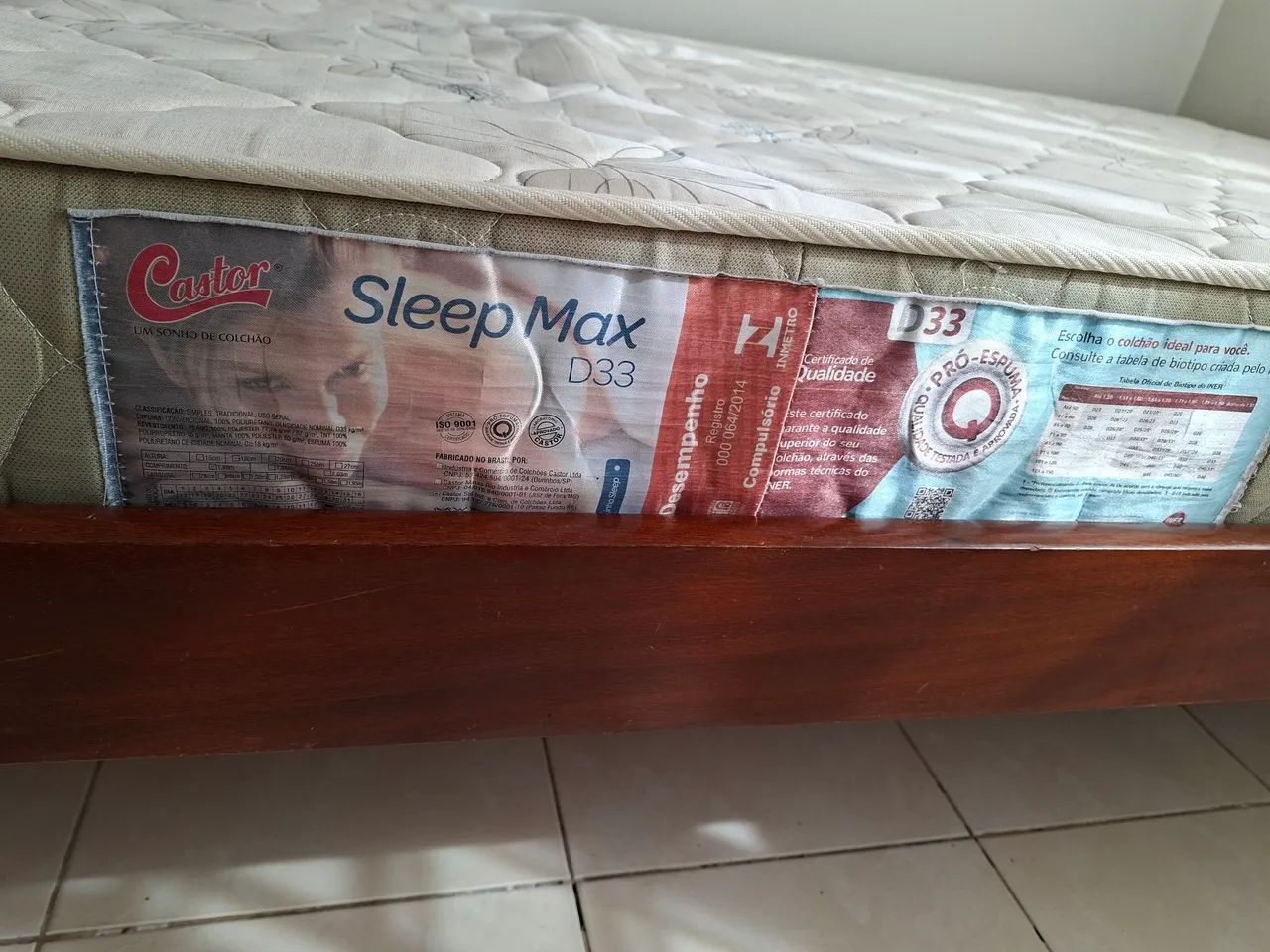 Cama de solteiro com colchão Castor D33 - Foto 3