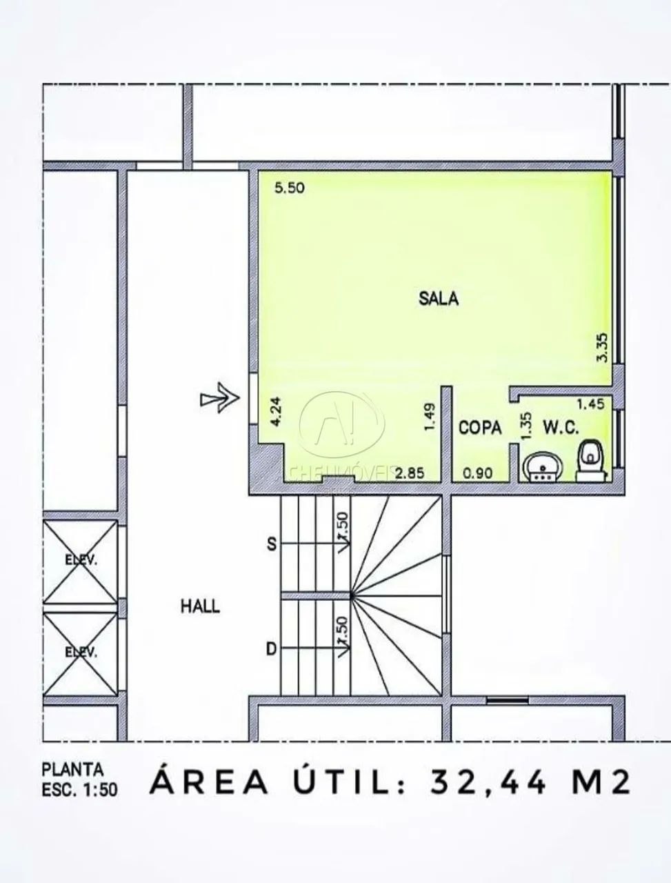 Sala Mobiliada para alugar - Embaré - Santos/SP - Foto 2