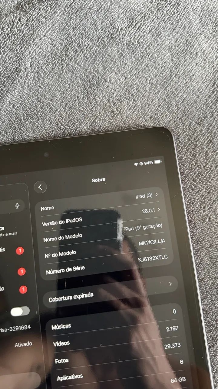 iPad 9ª geração SPACE GRAY / 64GB / Seminovo - Foto 5