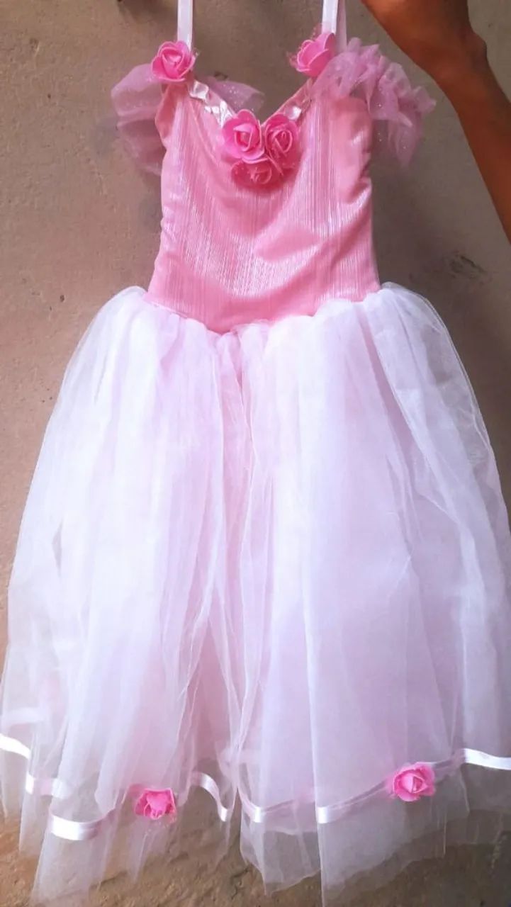 Vestido de bailarina cor rosa