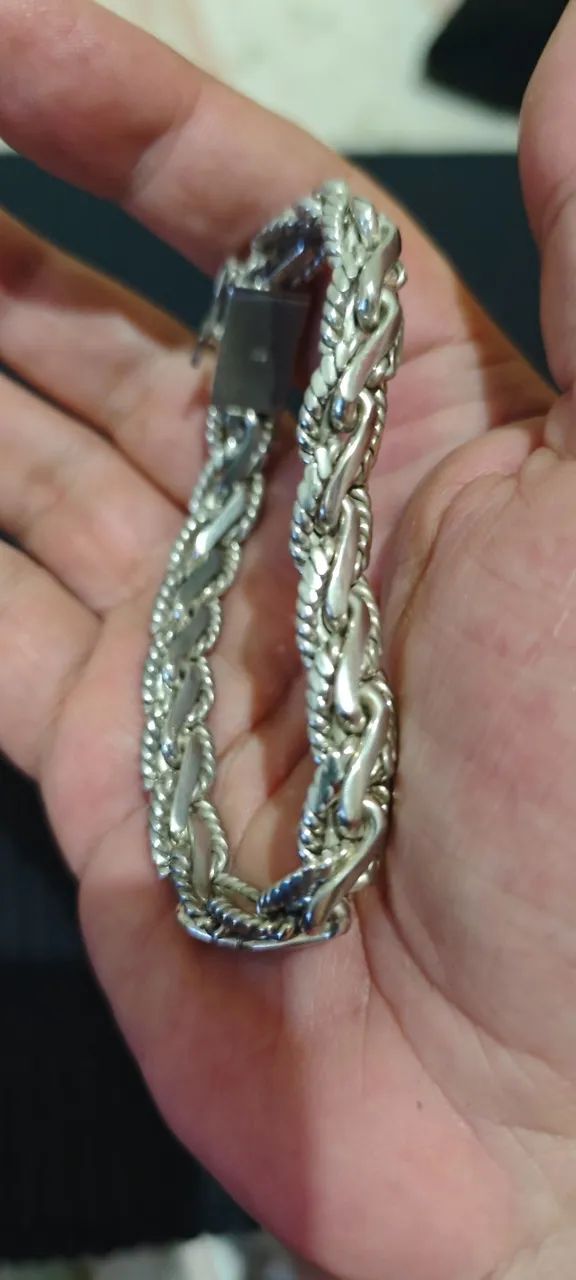 Pulseira Bali prata 925 grossa - Foto 5