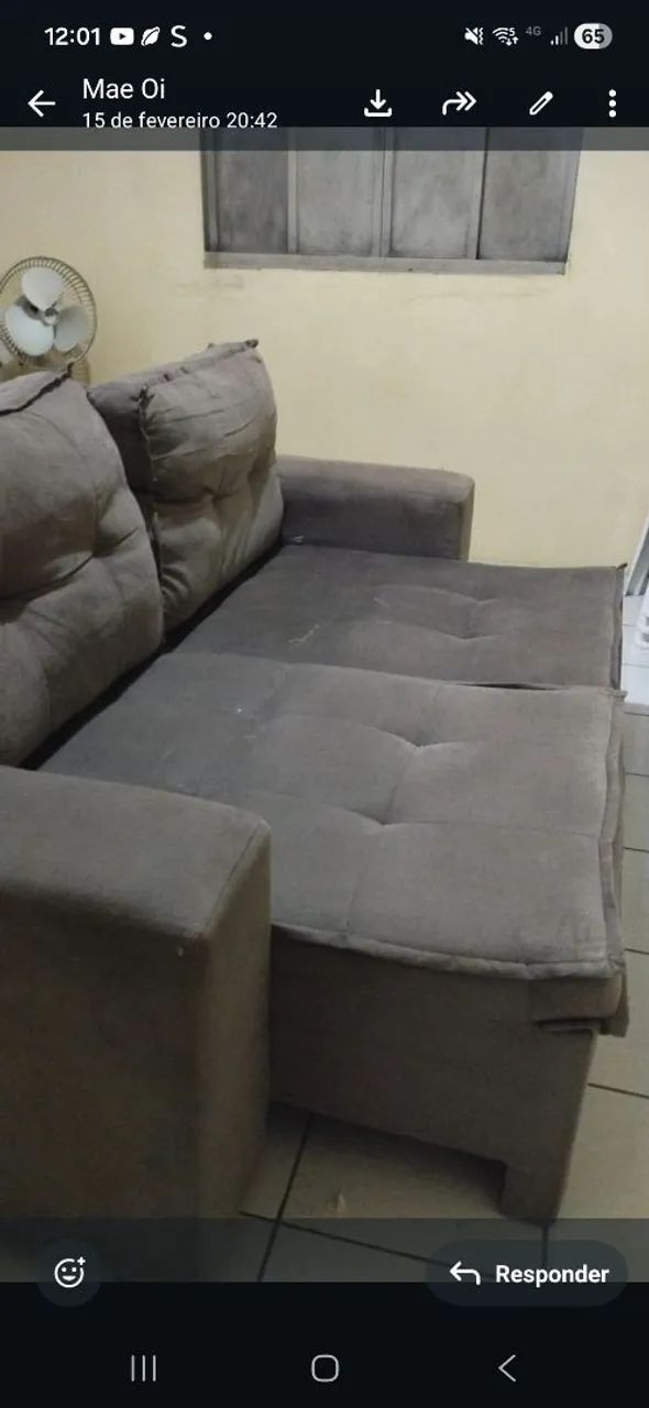 Sofá  bem conservado e modelo retrátil moderno  - Foto 5