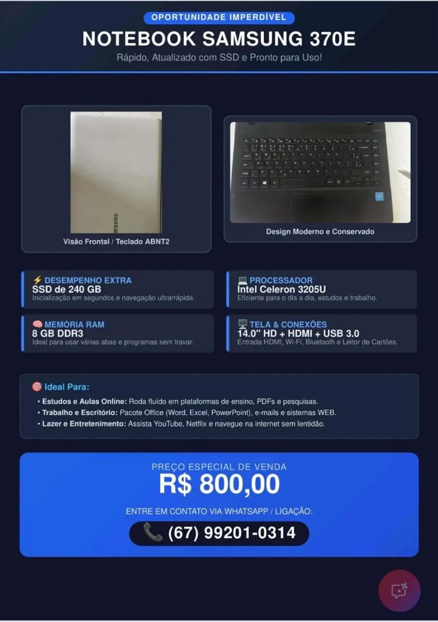 Notebook Samsung
