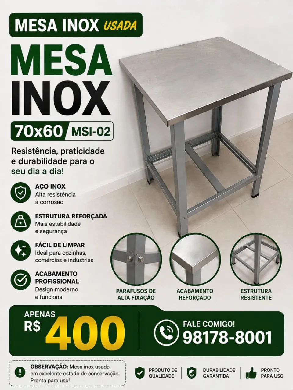 Mesa inox