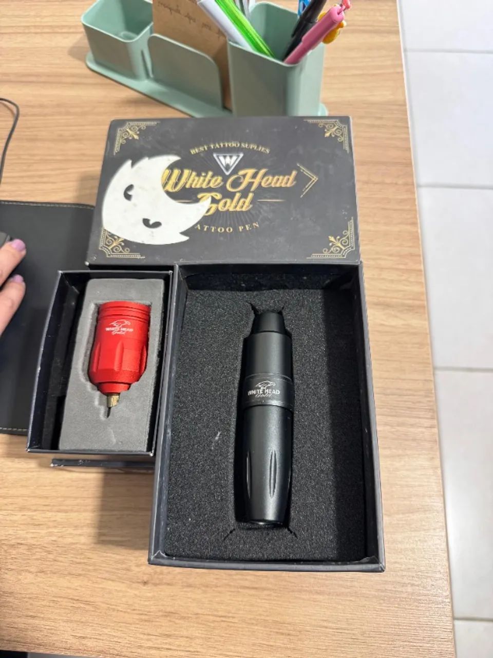Máquina de Tatuagem White Head Gold + Fonte Original | Estado de Nova