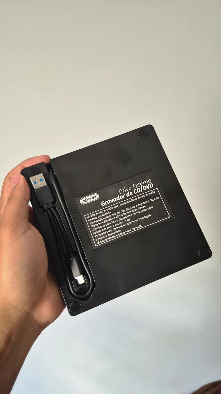 Gravador de CD/DVD drive Externo type C USB 3.0 - Foto 2