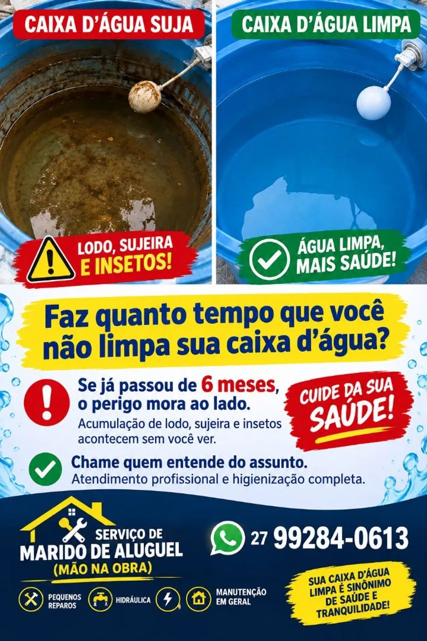 Limpeza de caxa d'água * 