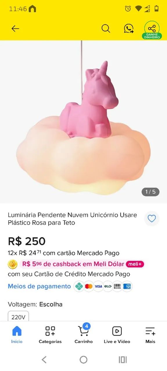 Luminária infantil  - Foto 2