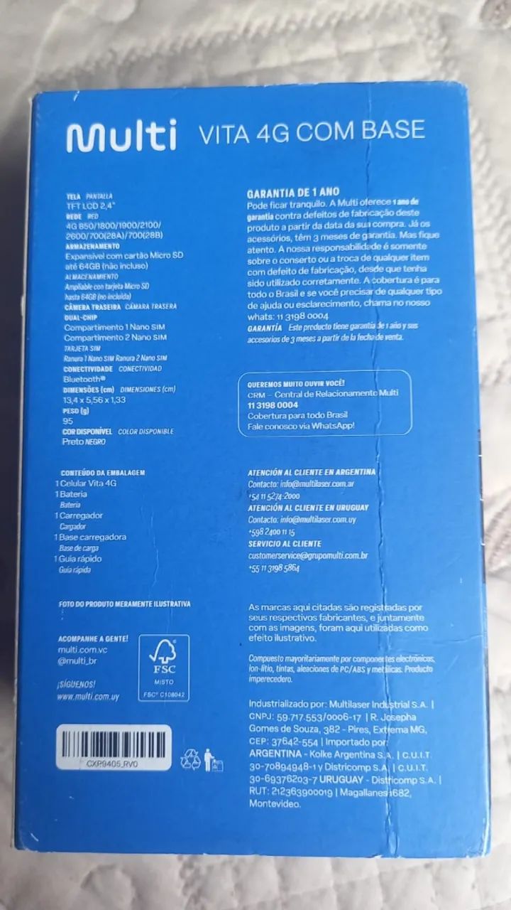 Celular com lanterna Multi Vita 4G com base seminovo. - Foto 2