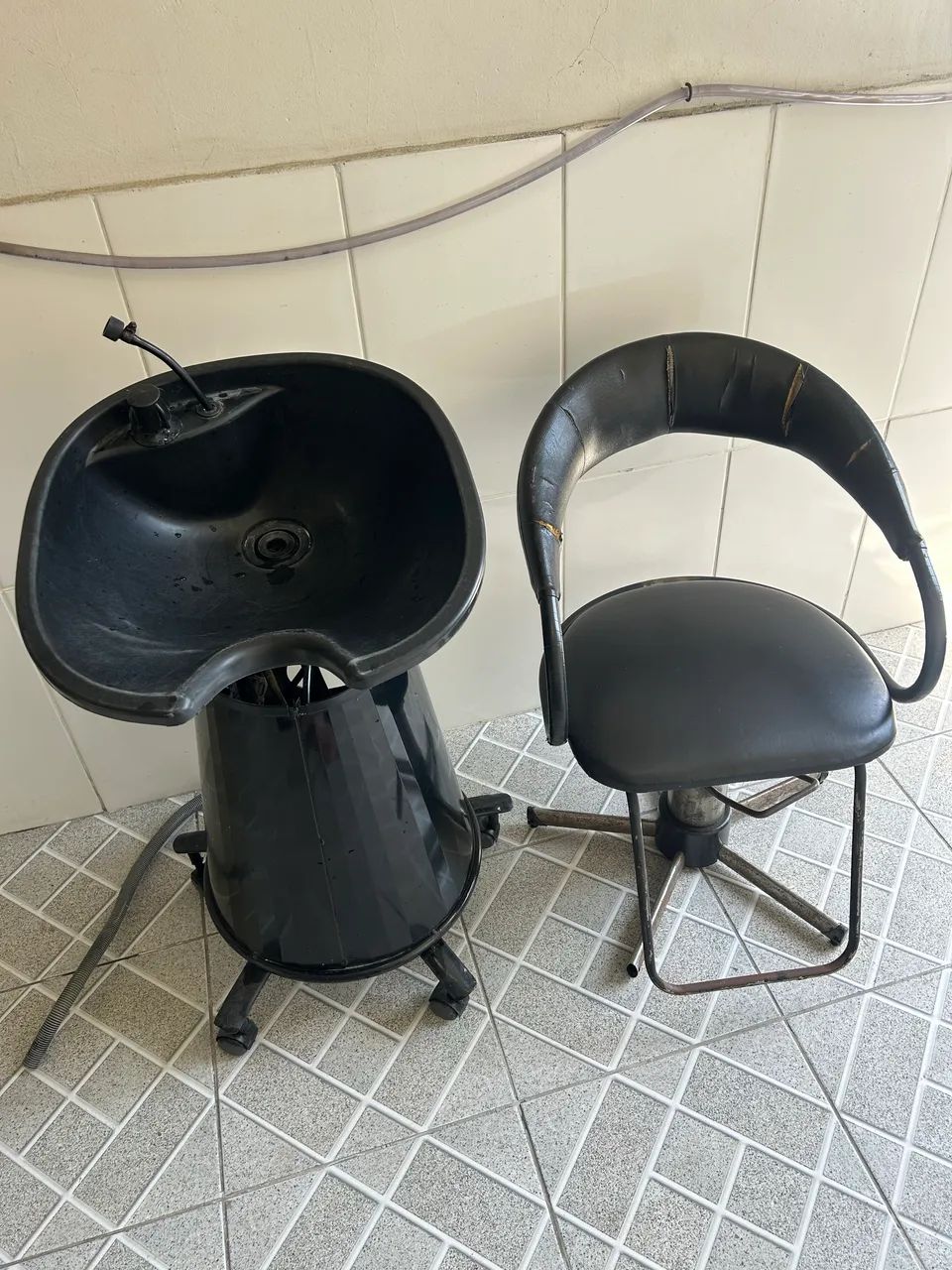 Lavadora de cabelo e cadeira para salão 