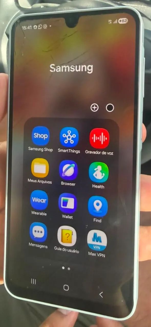Samsung A14 com Tela Trincada - Acompanha caixa e Carregador. Funcionando normalmente  - Foto 3