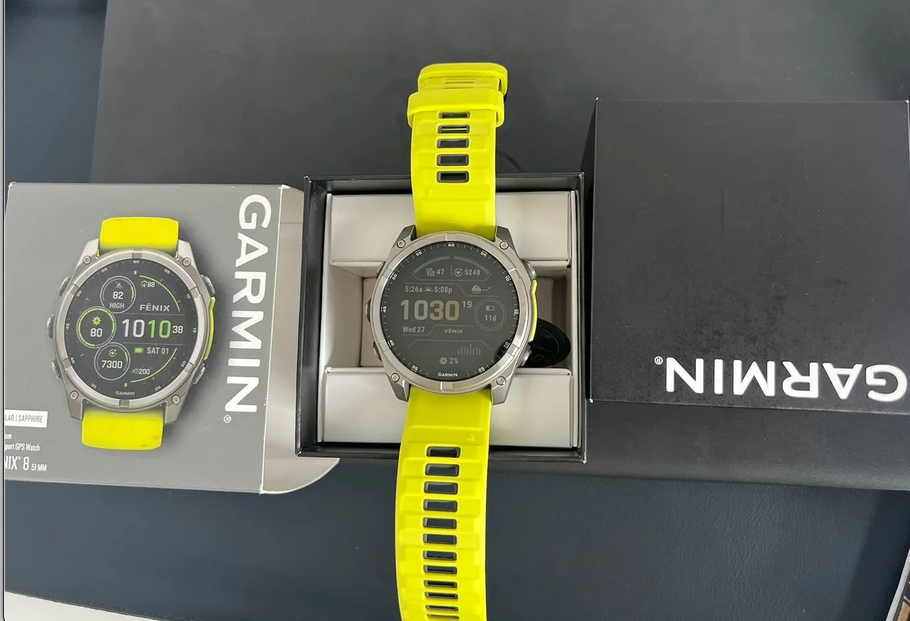 Relógio Garmin Fenix 8 51mm Solar Safira- c/ Nota Fiscal - Usado