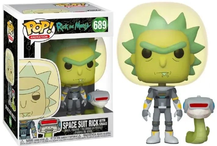 Funko Pop 689 Space Suit Rick with snake Rick and Morty 