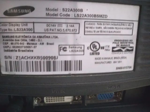 Monitor Samsung S22A300B + fonte original - Foto 4