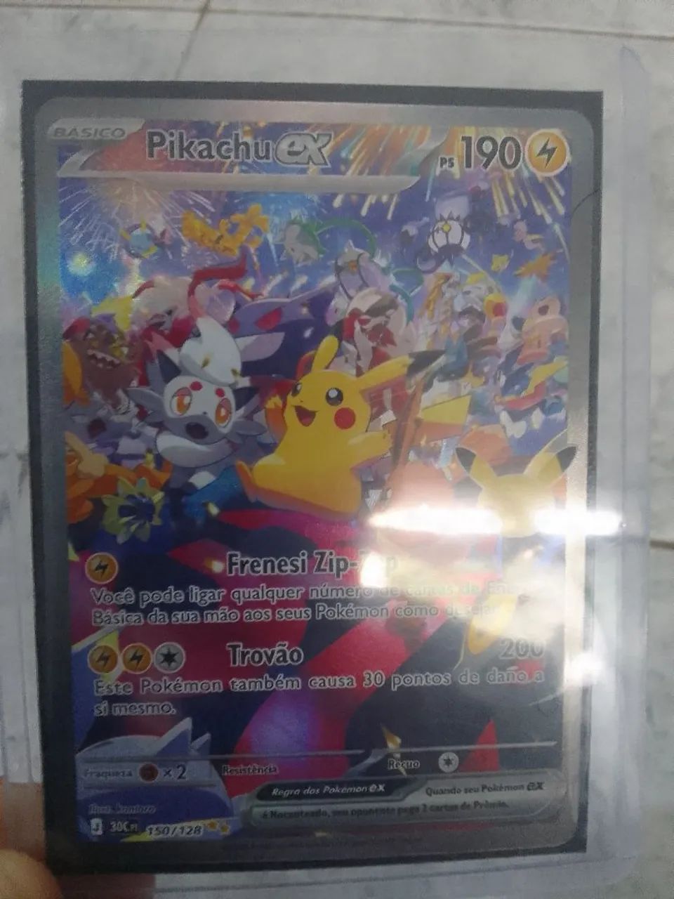 Card Pikachu ex (150/128)