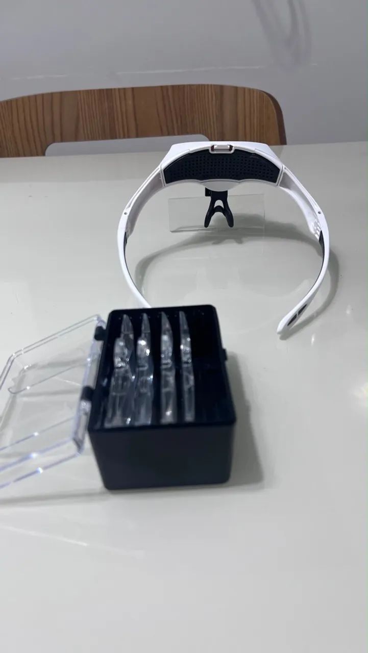 Óculos Lupa De Cabeça Iluminação De Led 5 Lentes De Aumento - Foto 4