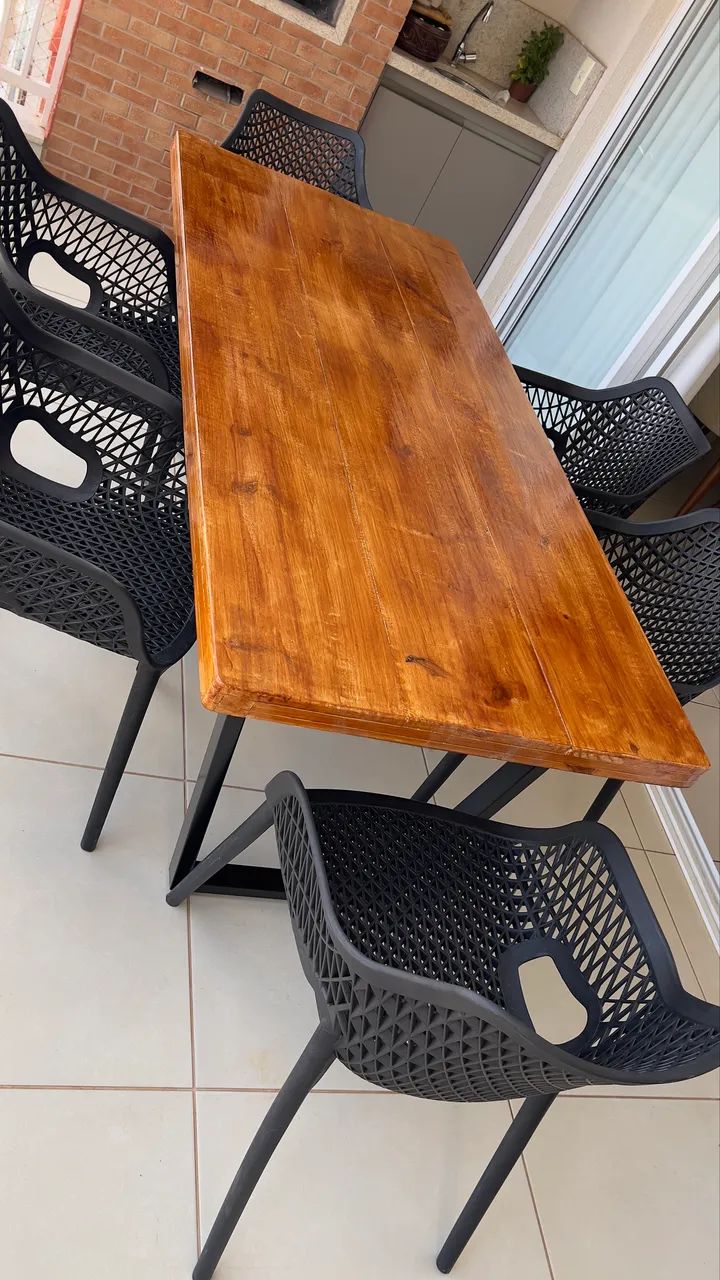 Mesa estilo industrial de jantar em Pinus - Foto 5
