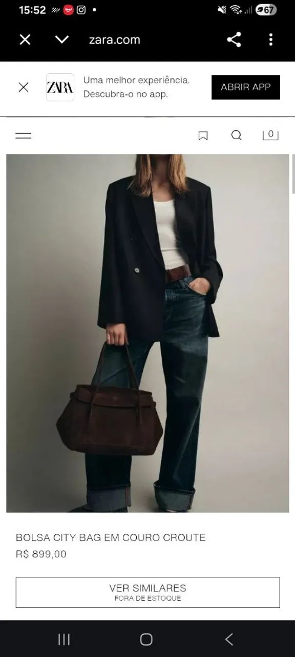 Bolsa City bag couro legítimo..  - Foto 4