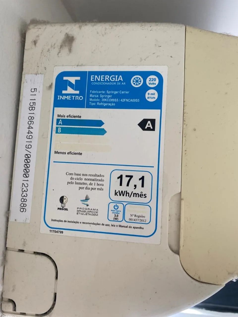 AR CONDICIONADO SPLIT - SPRINGER - 9.000 BTU´S - Foto 4