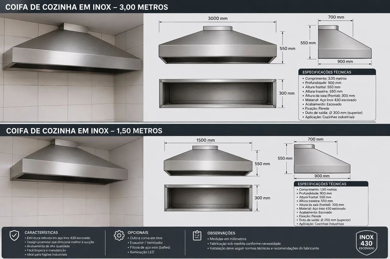 coifa cozinha industrial