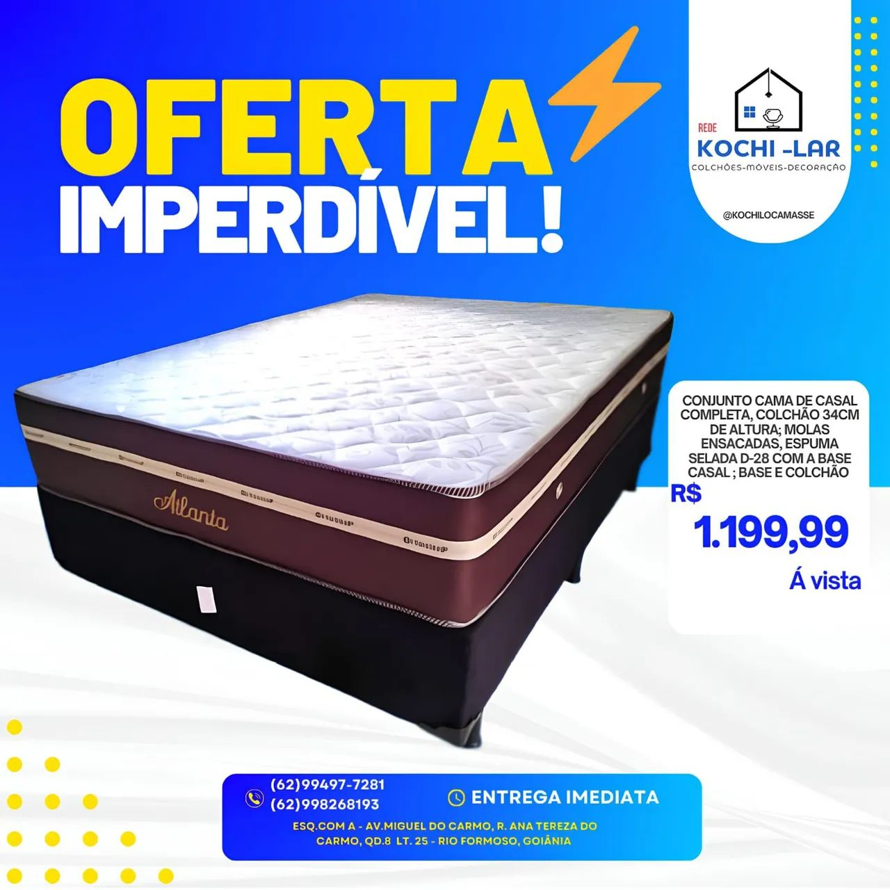 Cama de casal entrega hoje