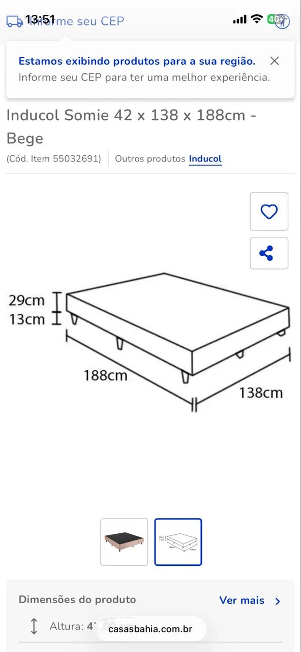 Cama de casal - Perfeito estado Colchão + Base Box - Foto 3