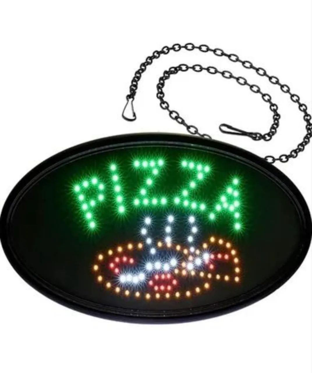 Placa de led com tema pizza