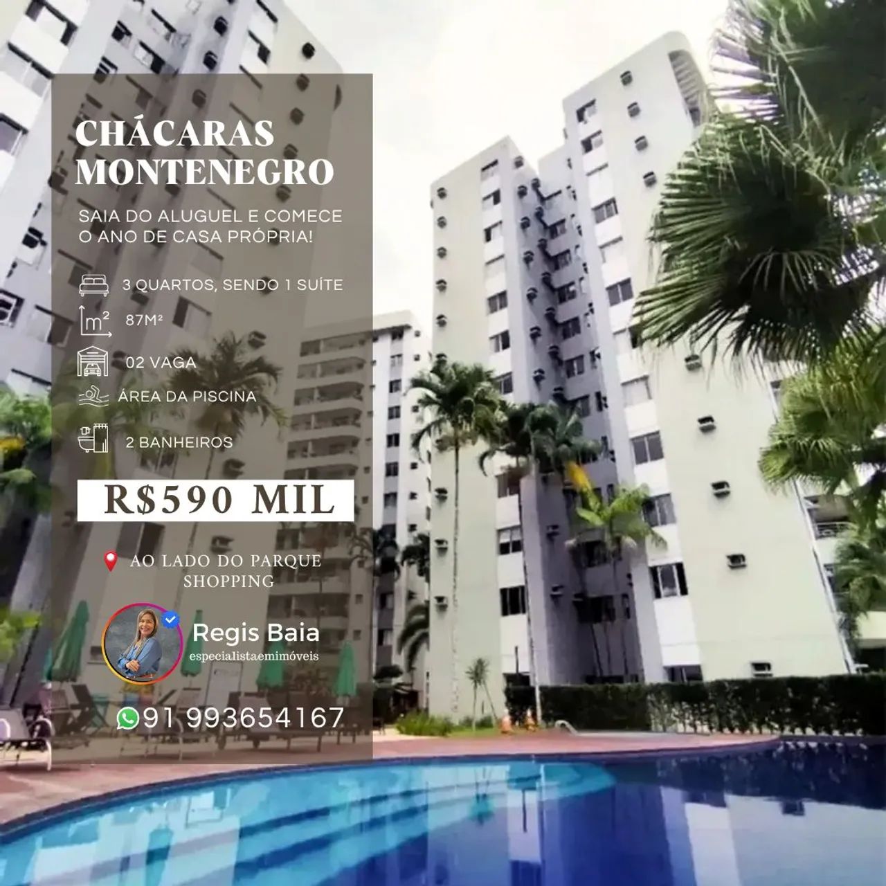 Vendo Chácaras Montenegro,3/4 , 2 vagas, Belém - Para