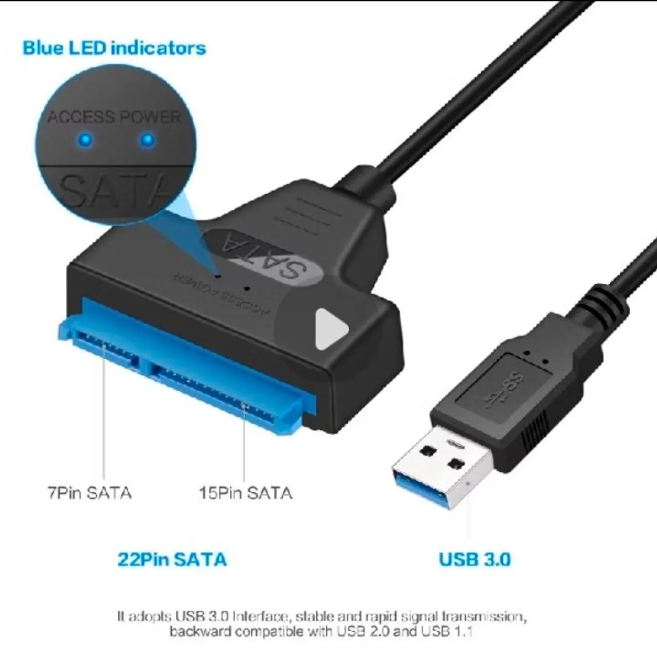 Cabo Adaptador USB para conectar Hds. Usado. - Foto 2