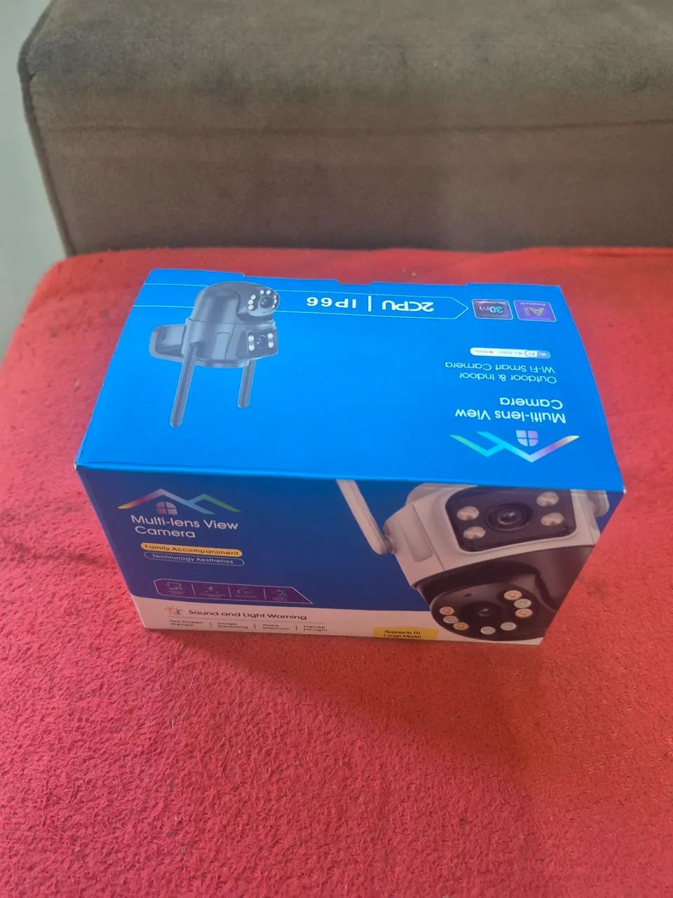 Camera dome 4k dupla, externa, sem cartao sd