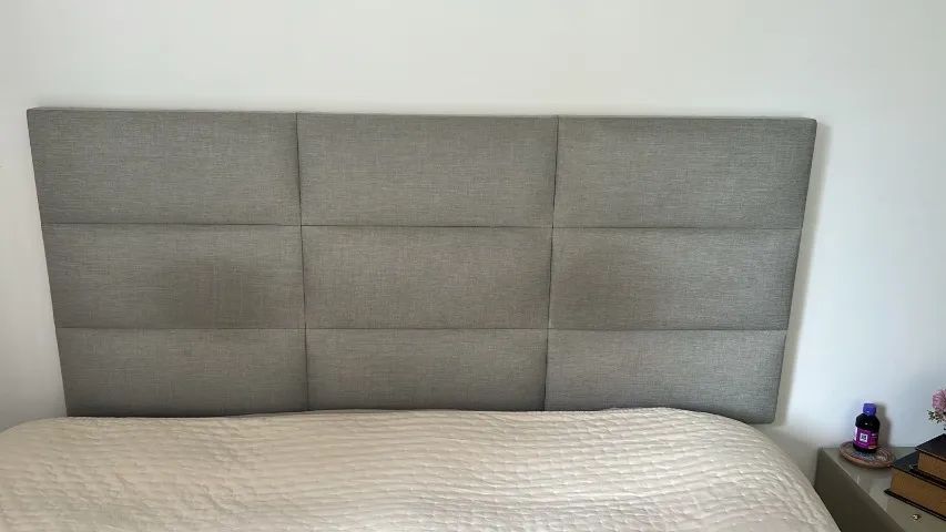 Cabeceira de linho para cama queen - Foto 3