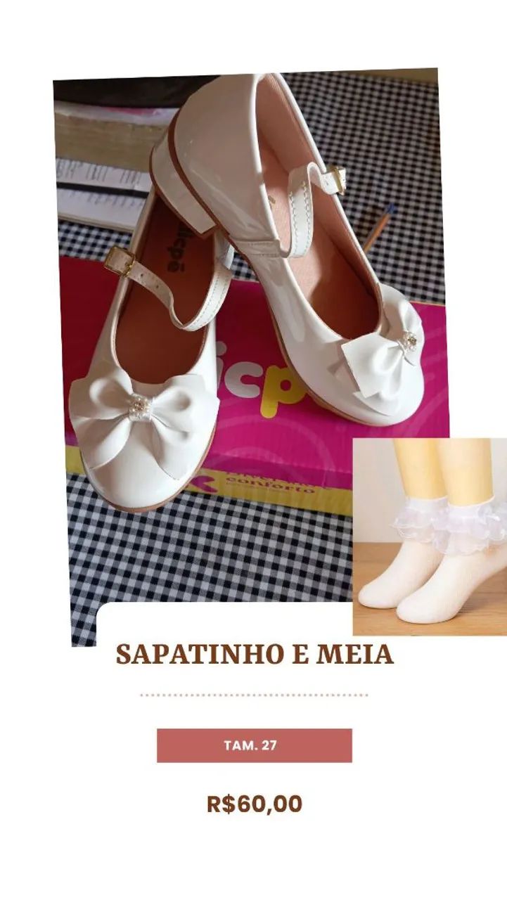 Kit 7 anos - Vestido Meia e Sapato - Foto 2