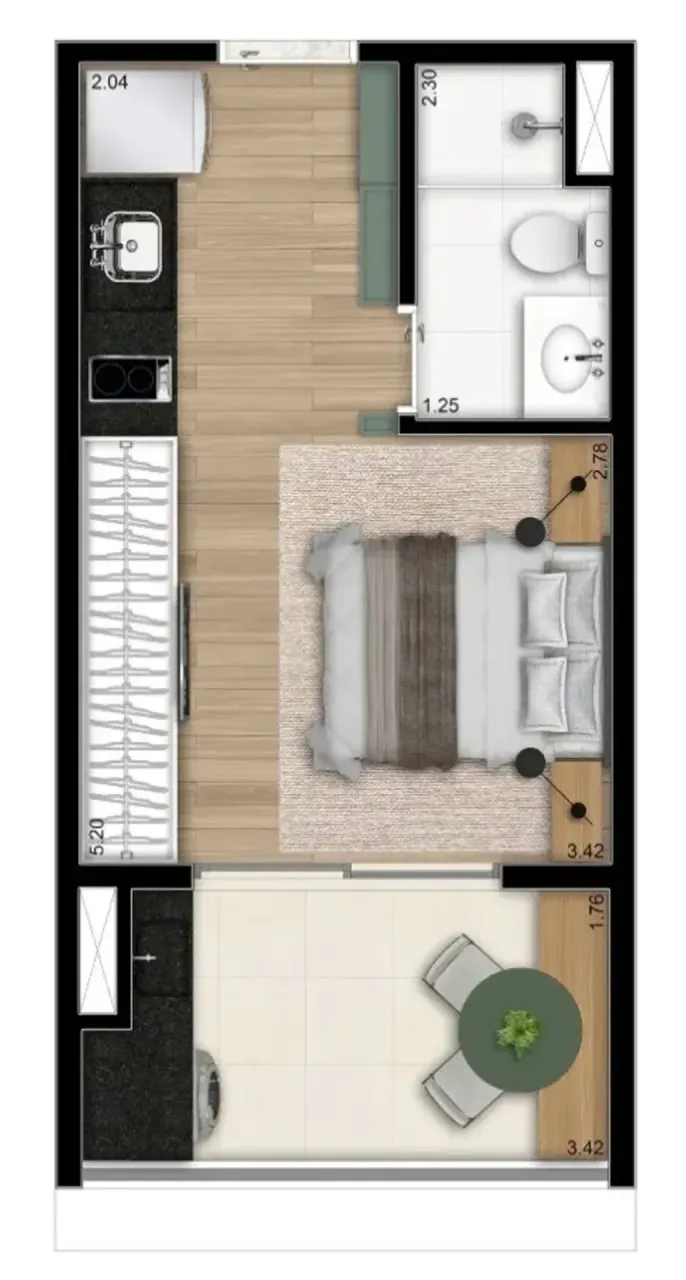 PLANTA 26m²