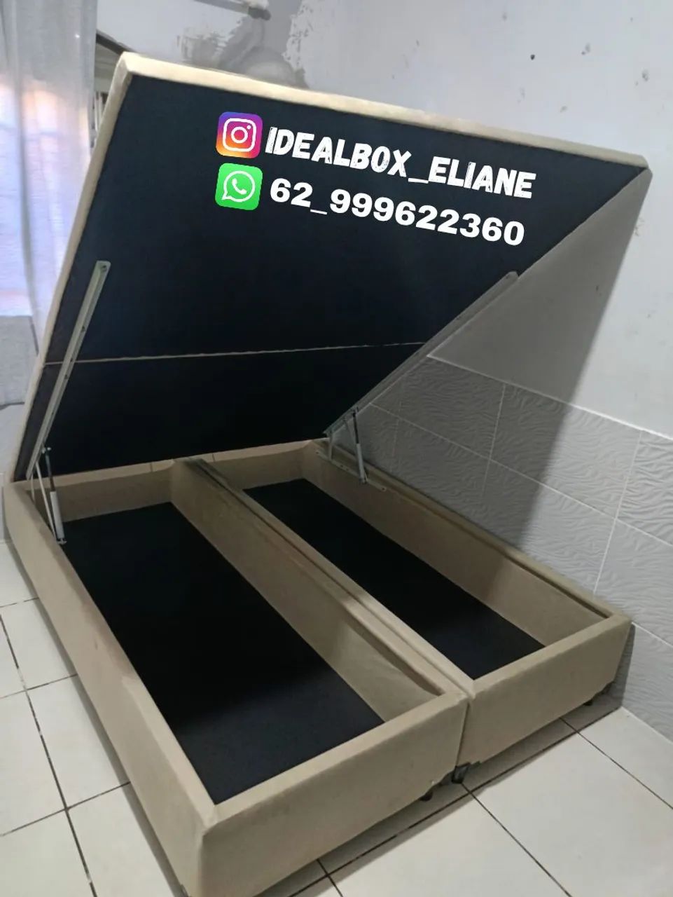 Box baú queen size - Pistão hidráulico - Foto 5