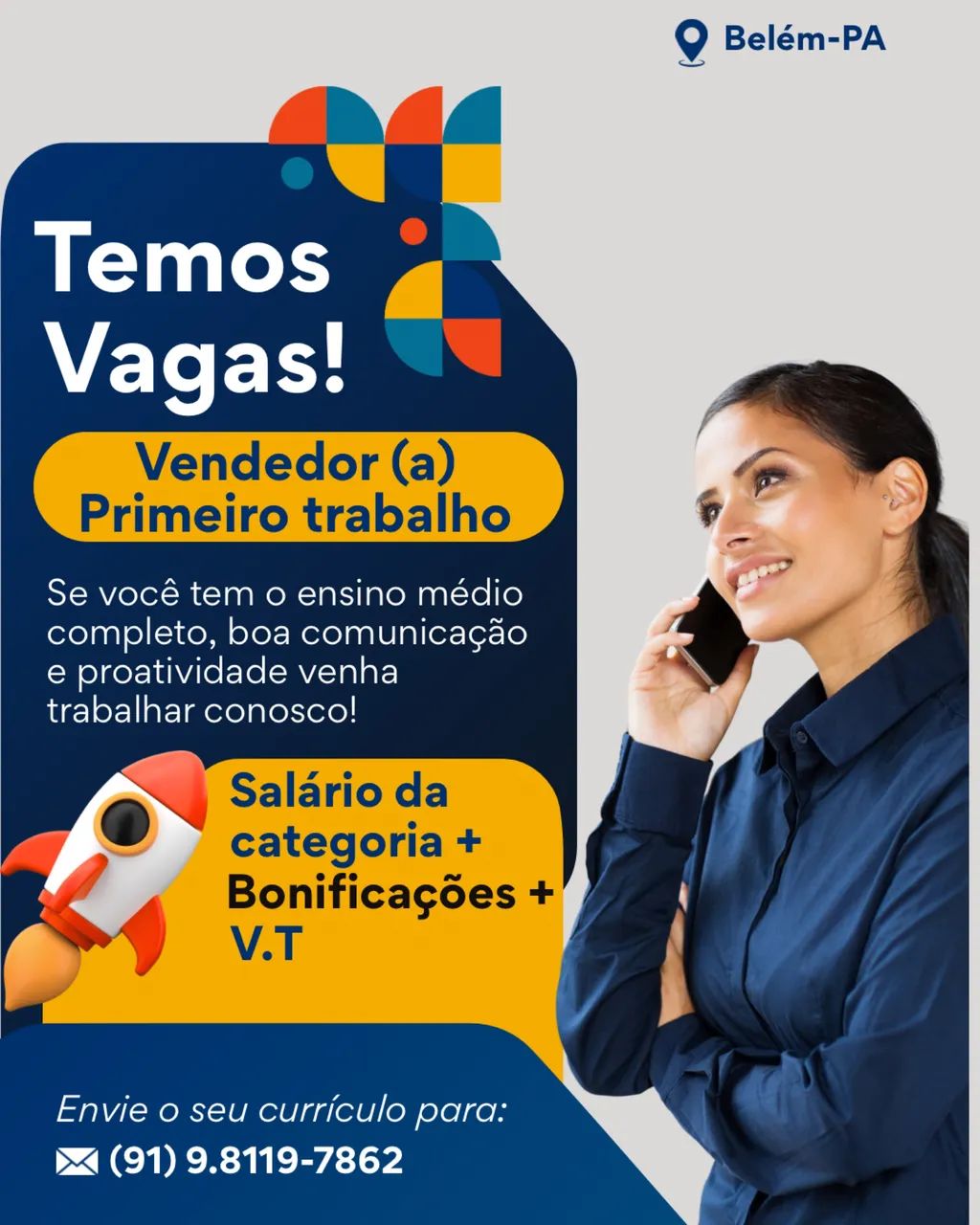 VAGA DE EMPREGO: VENDEDOR(A)