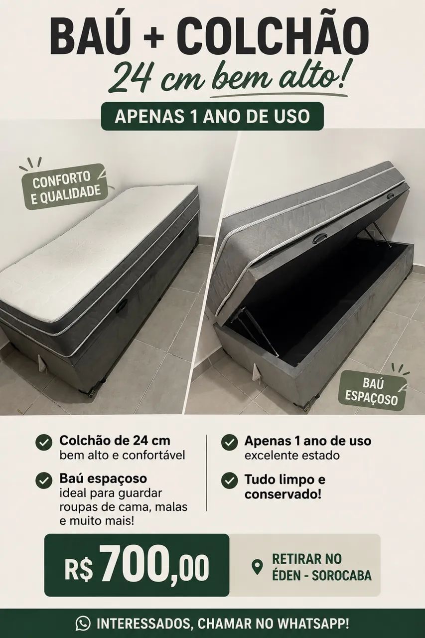 Cama com box baú 