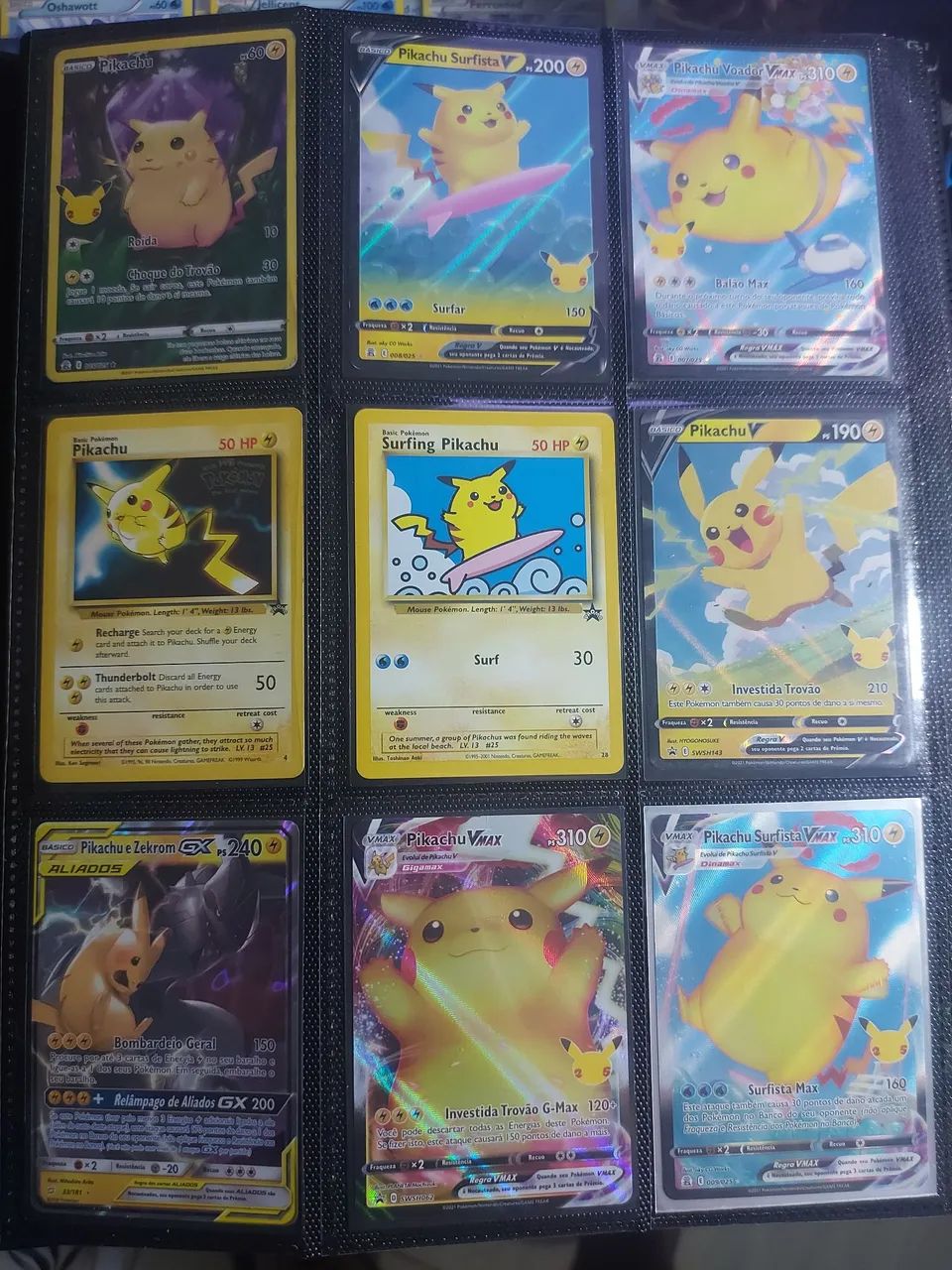 Coleção de Cartas Pokémon Pikachu Cartas Super Raras